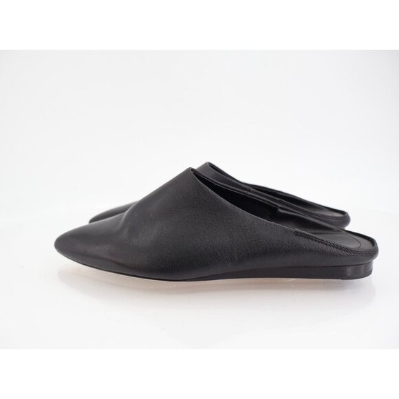 VINCE Cay Slip On Mule Black Leather Pointed Toe Flat Size 7M - Picture 5 of 13